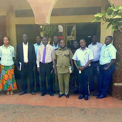 Secretary to the Authority, Authority members & NDA staff after a meeting with Busia district leaders & stakeholders